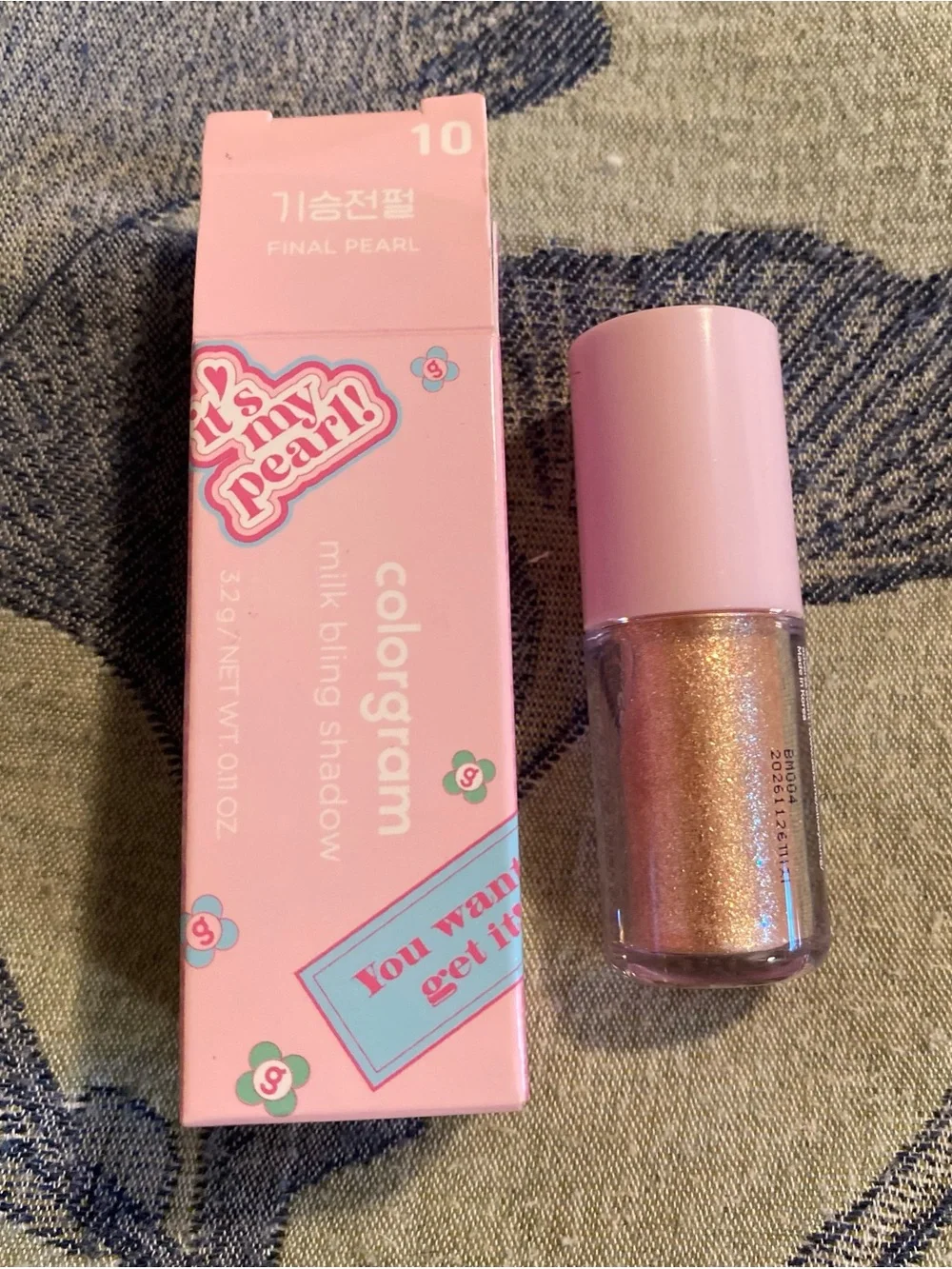 Colorgram Milk Bling Shadow 10 Final Pearl Liquid Glitter Eyeshadow New